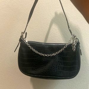 Black leather purse